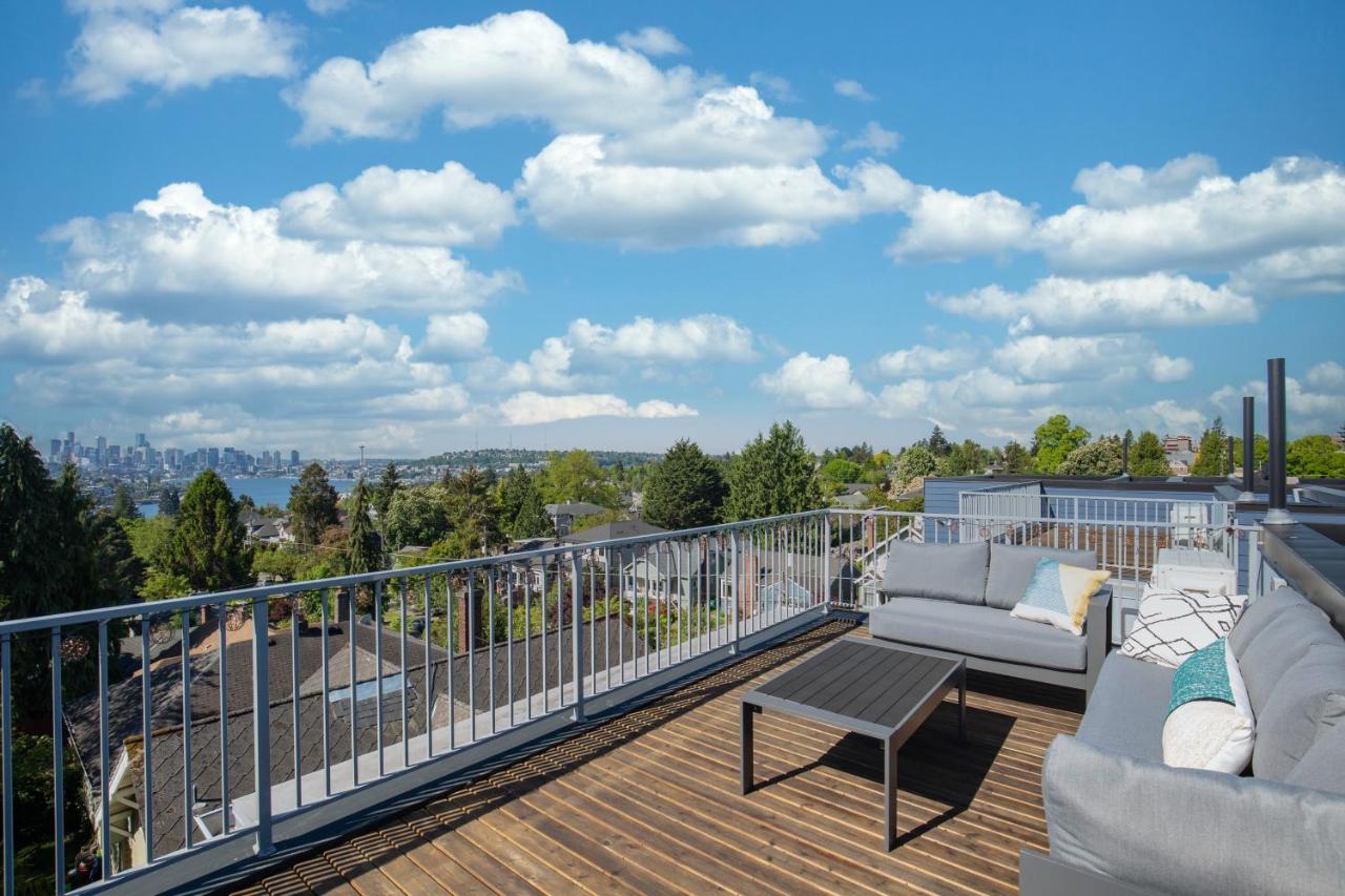 Rooftop Patio With Waterview, Private Garden & Grill 3Br 3Ba- Modern Cityscape Seattle Extérieur photo